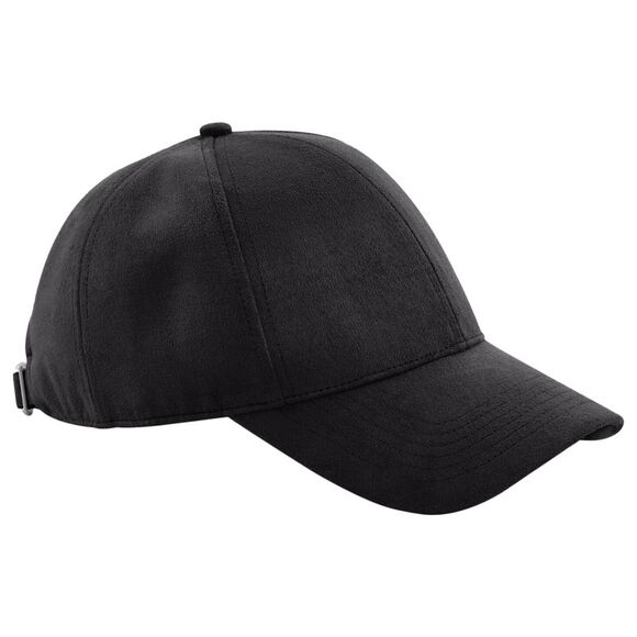 Beechfield Unisex Faux Suede Cap / Black - Picture 1 of 3